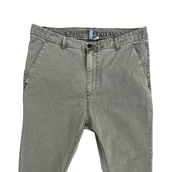 H&M Cropped Dropped Crotch Chinos Men's Sz 32 - Picture 2 of 8